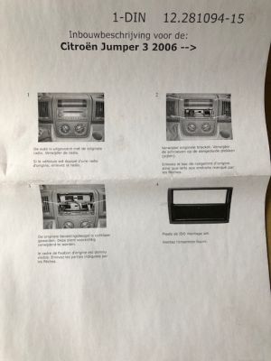 Citroen JUMPER 3 inbouwpaneel ISO radio NIEUW EN ORIGINEEL BNL6535457